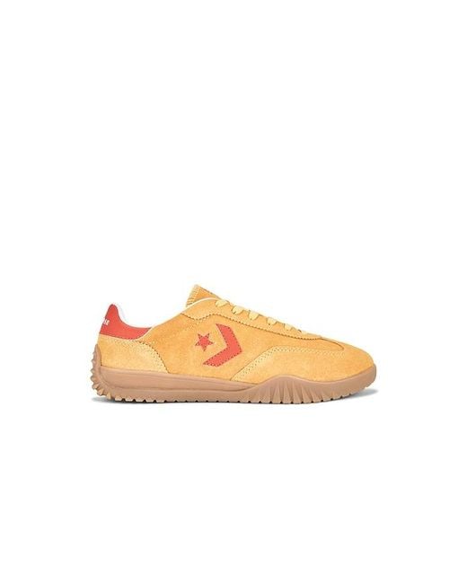 Converse Orange Run Star Trainer Suede Sneaker