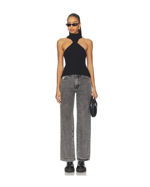 ALL THE WAYS Black Macea Twist Top