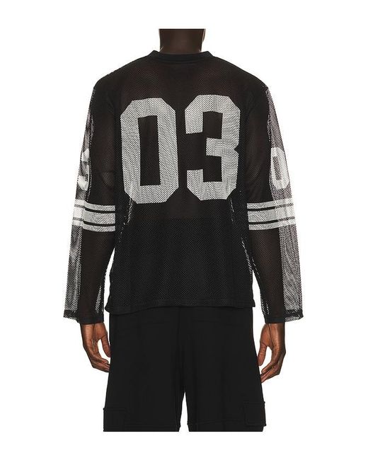 BBCICECREAM Black Zone Long Sleeve Mesh Tee for men
