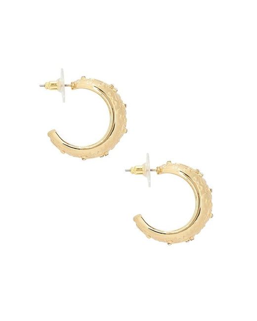 petit moments Metallic Sigil Hoop Earrings