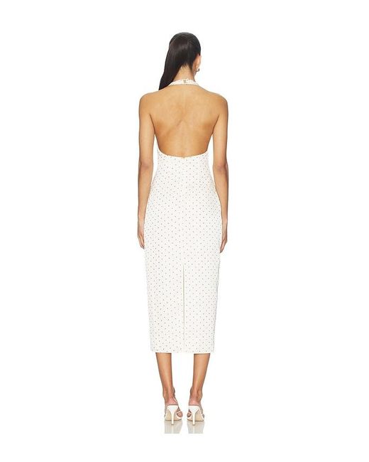 MORE TO COME White Zaia Halter Midi Dress