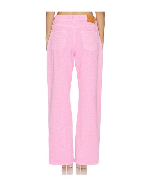 Casablanca Pink Monogram Denim Jean