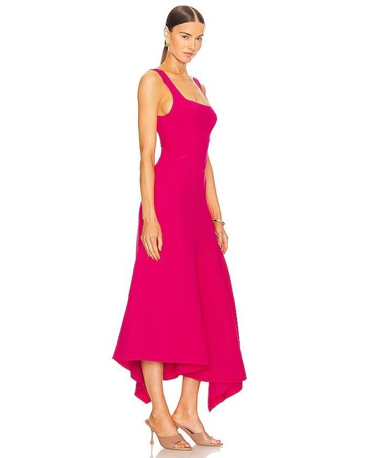 Acler Pink Rowe Midi Dress