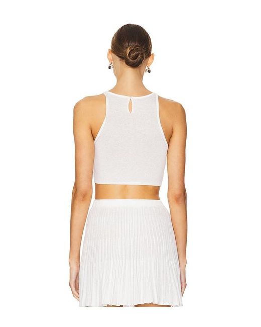 Lovers + Friends White Lara Rosette Top