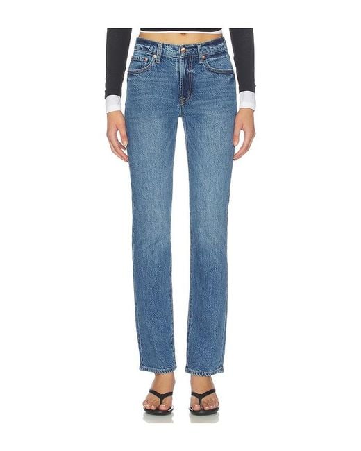 Pistola Blue Aleks Mid Rise Straight Leg Jeans