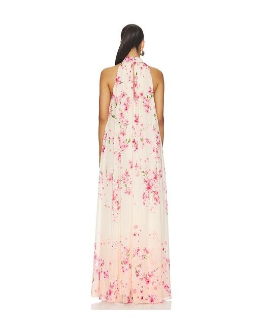 Rococo Sand Pink Flared Maxi Dress