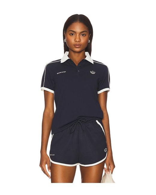 Adidas Originals Blue X Sporty & Rich Polo T-Shirt