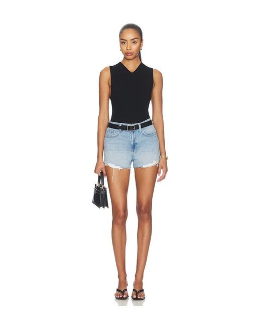 L'Agence Blue Clark High Rise Short