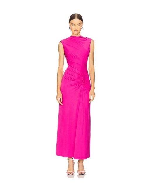 Jonathan Simkhai Pink Acacia Midi Dress