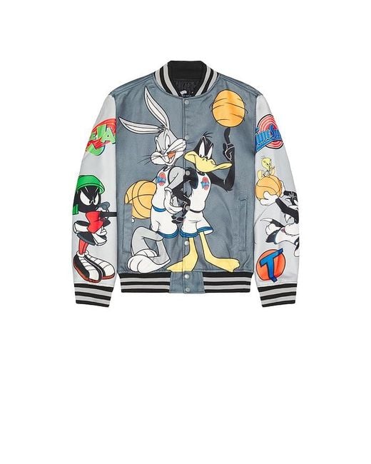 Reason Blue Space Jam Varsity Jacket for men