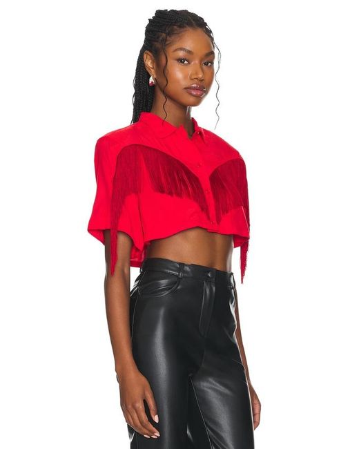 Fiorucci Red Fringed Shirt