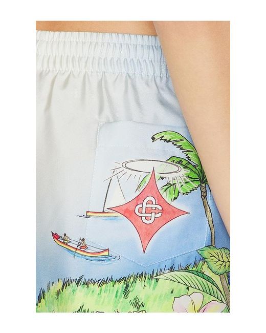 Casablanca Blue Aloha Silk Short