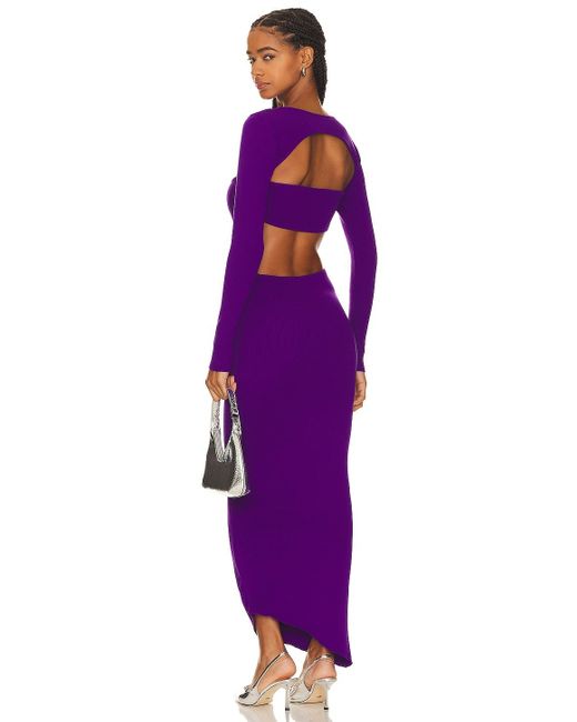 Baobab Geneva Cut Out Maxi Dress Purple
