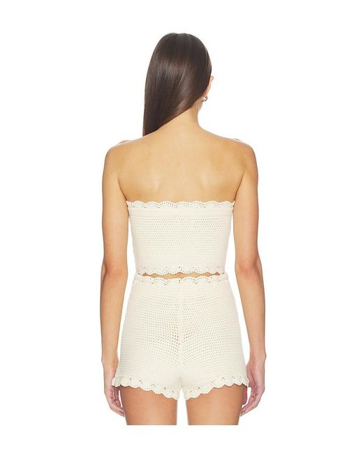 Posse White Dylan Strapless Top