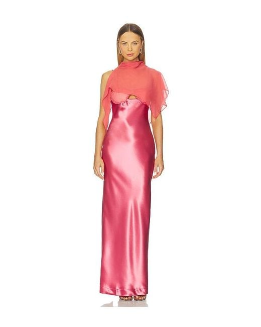 Paris Georgia Red Suki Dress With Cape