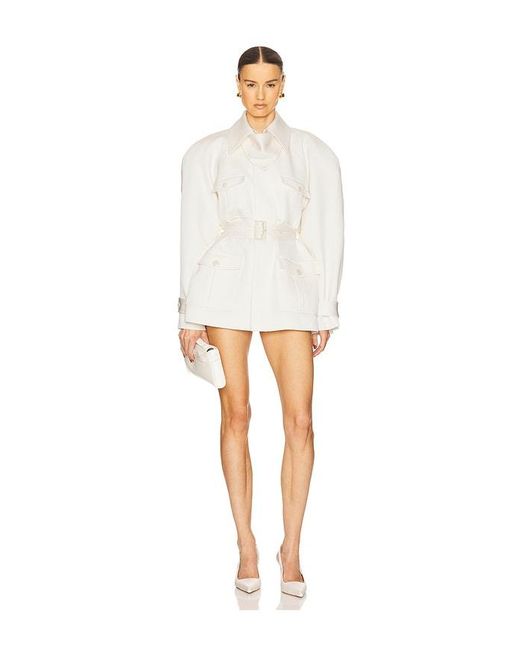 Helsa White The Twill Cargo Jacket