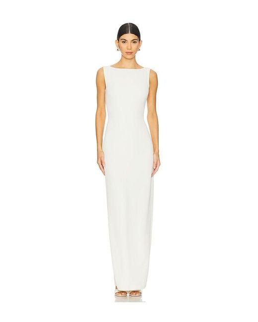 L'academie White Giselle Maxi Dress