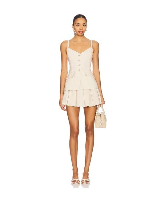 Amanda Uprichard White X Revolve Wesley Skort Romper