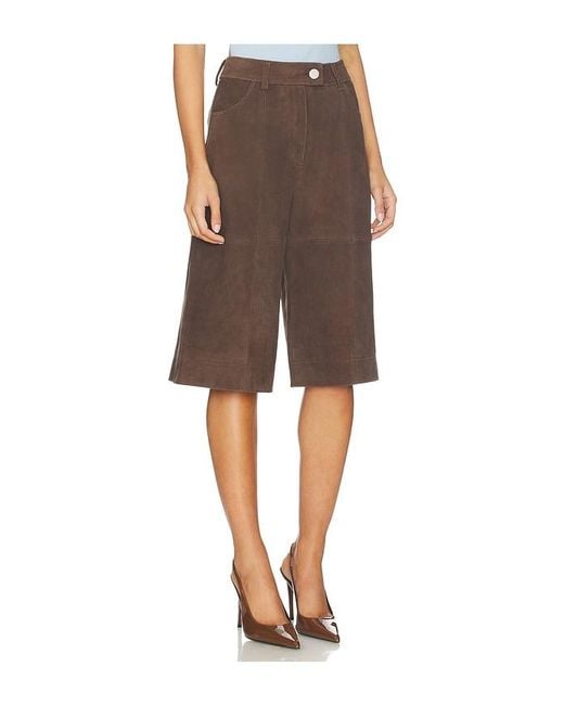 ALIGNE Brown Arden Suede Culotte