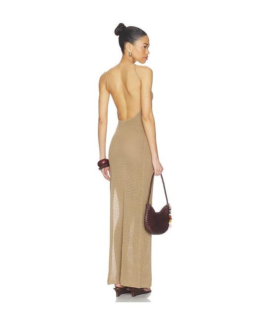 Lovers + Friends Natural Cecille Knit Maxi Dress