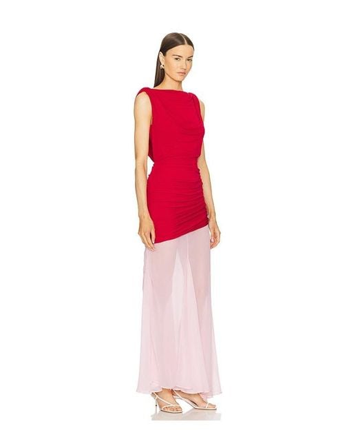 L'academie Red 'Academie Enoa Midi Dress