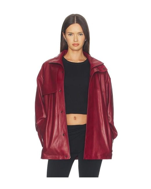 FRAME Red X Alexandra Leclerc The Alexandra Leather Trench