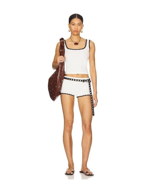 Siedres White Diama Shorts