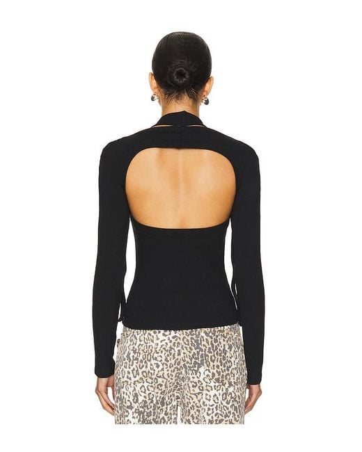 Lioness Black Sculpted Long Sleeve Tank