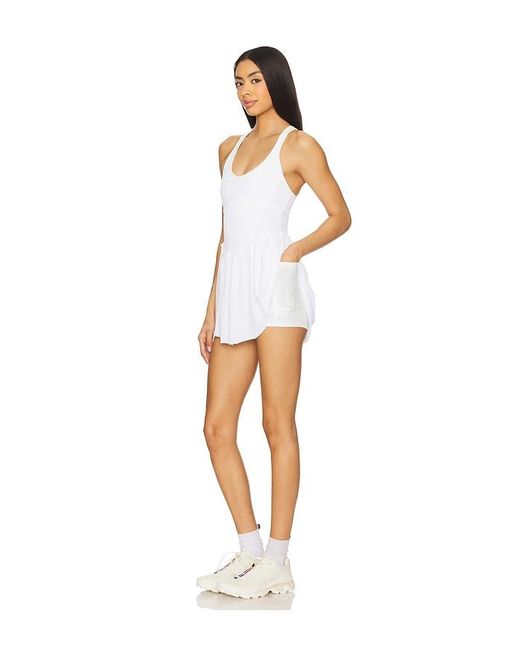 Free People White X Fp Movement Smockin Hot Dress