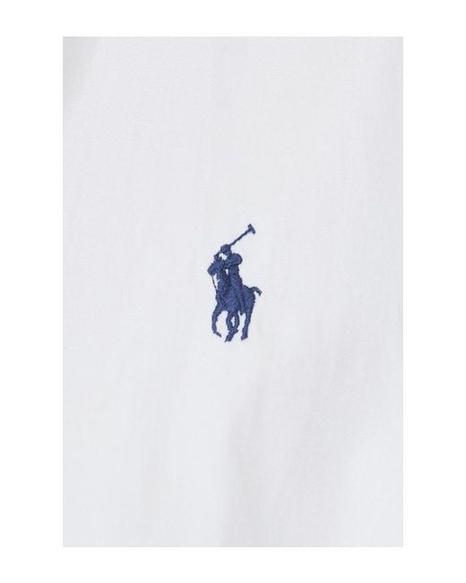 Polo Ralph Lauren White Cotton Long Sleeve Shirt Dress