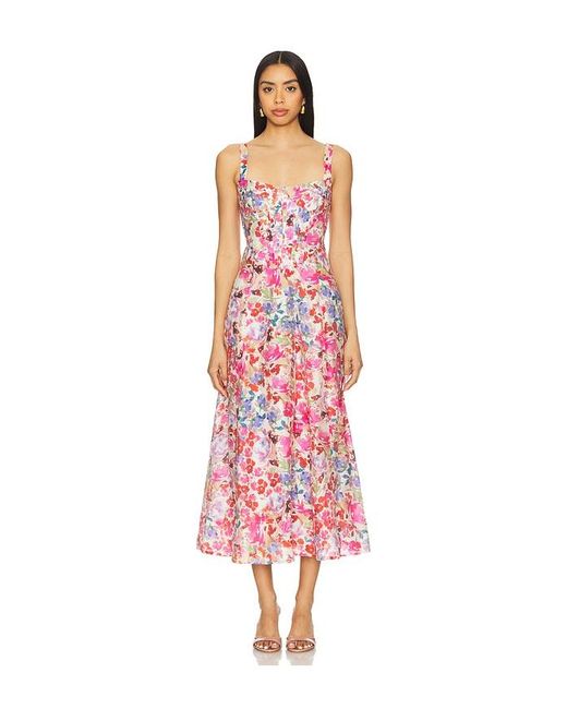 Bardot White Lilah Corset Midi Dress