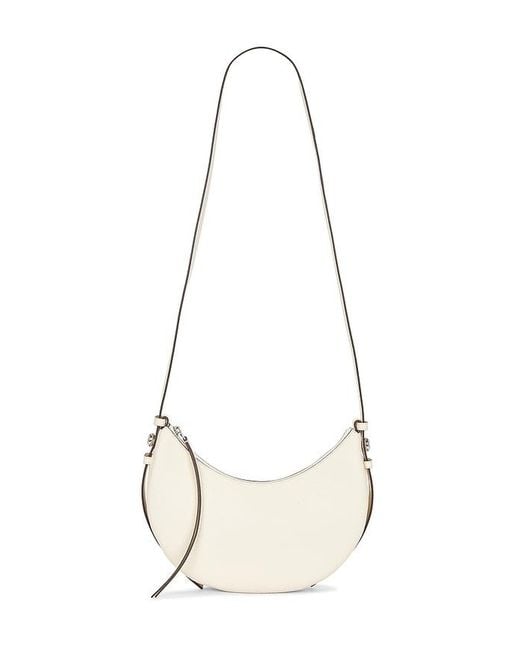 Tory Burch White Romy Half Moon Bag