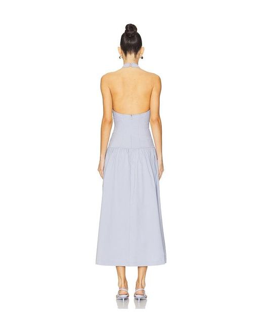 WeWoreWhat White Halter Corset Midi Dress