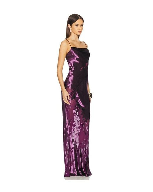 The Sei Purple Cowl Bias Gown