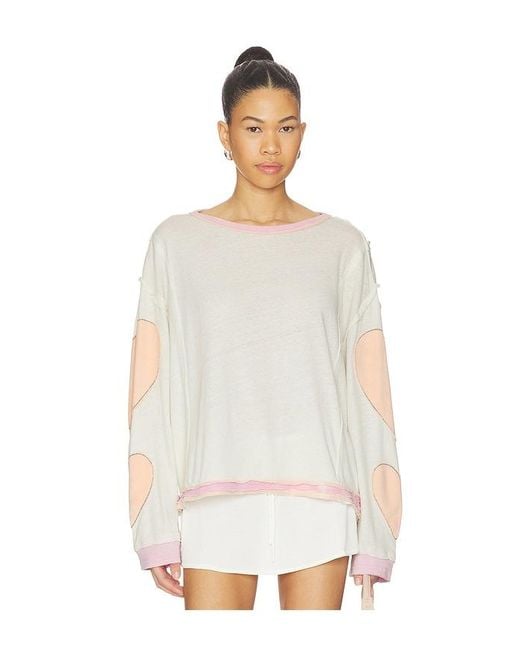 Free People White Youre A Star Tee