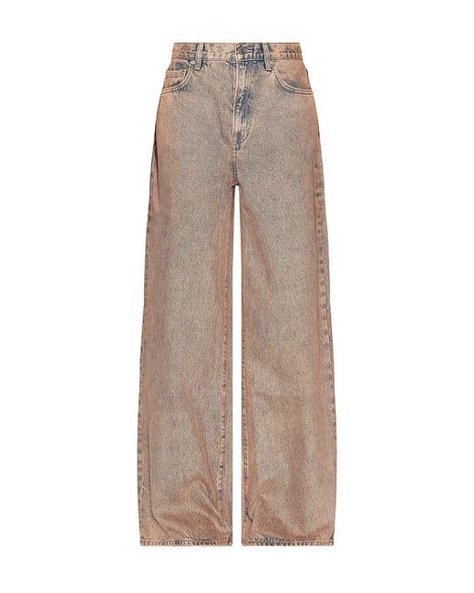 GRLFRND Natural Mid-Rise Baggy Wide Leg Jeans