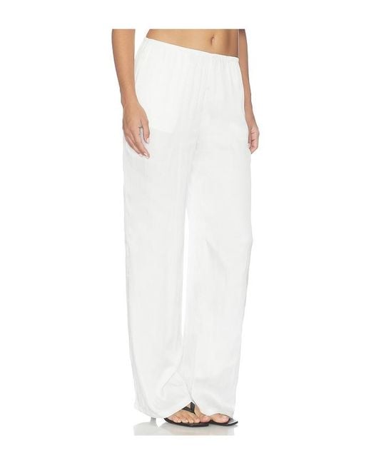 WeWoreWhat White Silky Pull On Pant