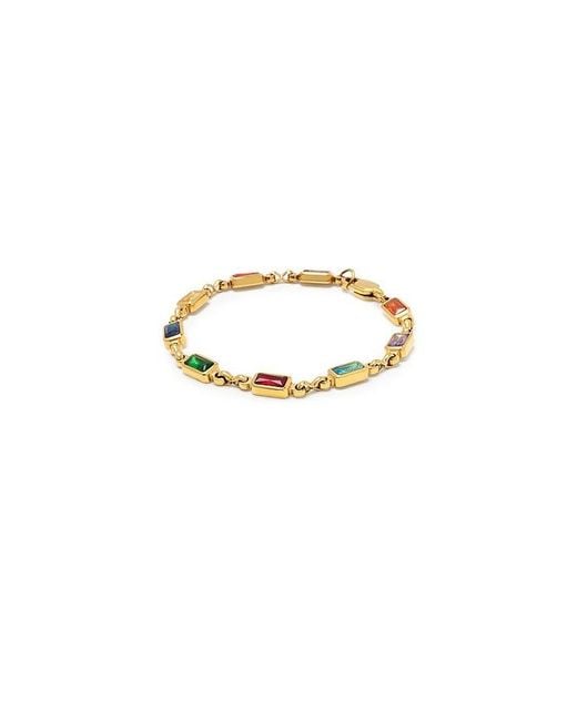 Nialaya Blue Rectangle Tennis Bracelet for men