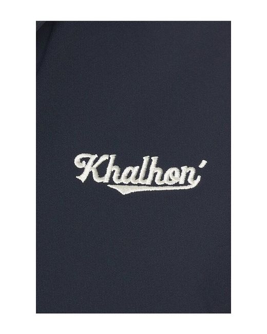 Khalhon Blue Short Sleeve Performance Polo Top