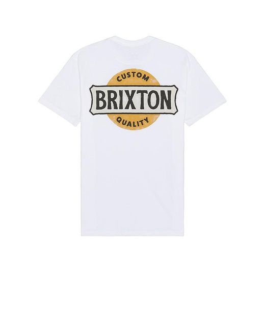 Brixton White Wendall Short Sleeve Tailored Tee for men