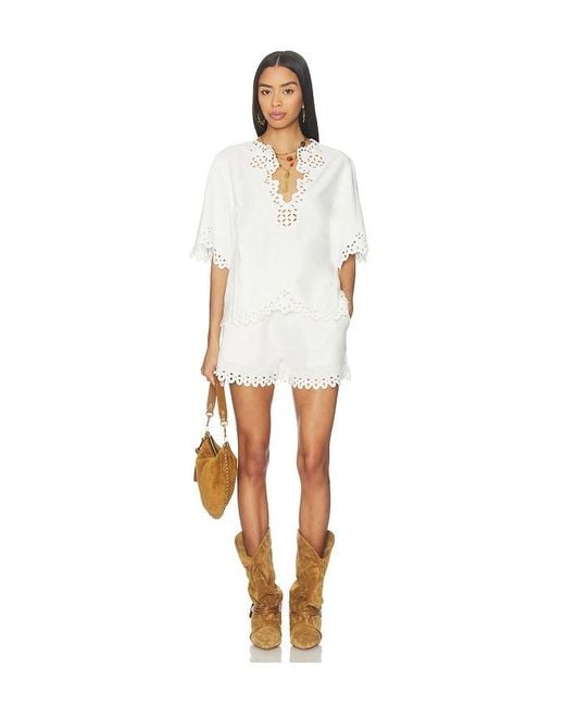 Isabel Marant White Balyme Short
