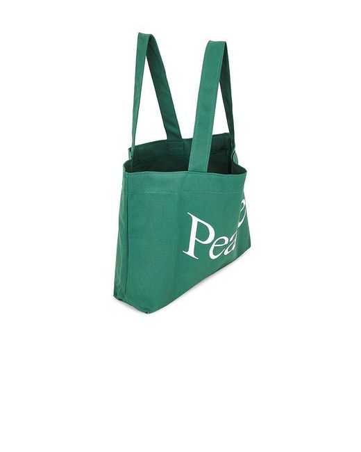 Museum of Peace & Quiet Green Jumbo Wordmark Tote Bag for men