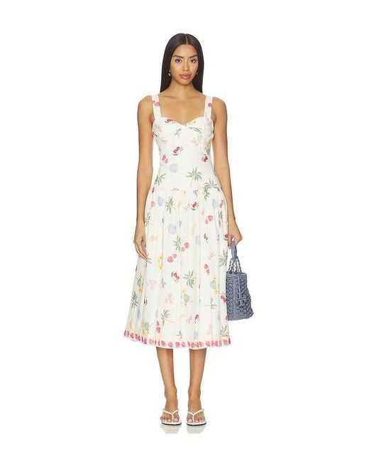 Amanda Uprichard White Soho Midi Dress