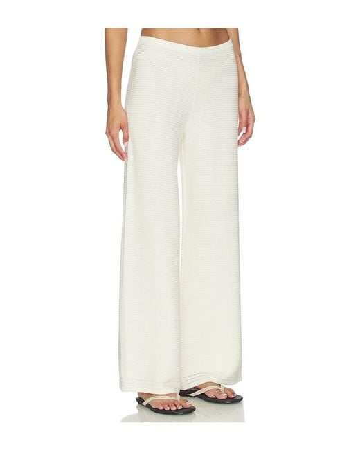 La Ligne White Crochet Pant