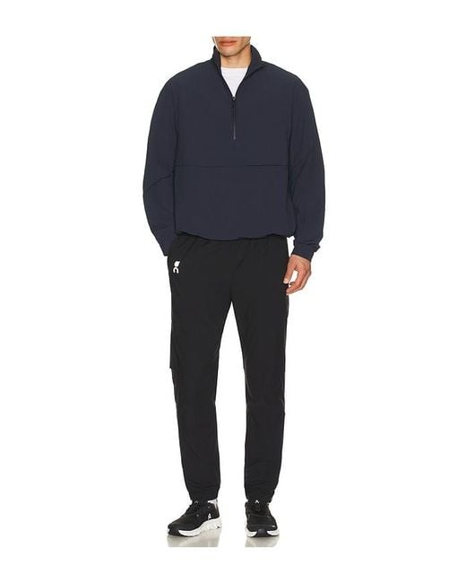 On Shoes Blue Courtside 1/2 Zip Eaze Sweatshirt for men