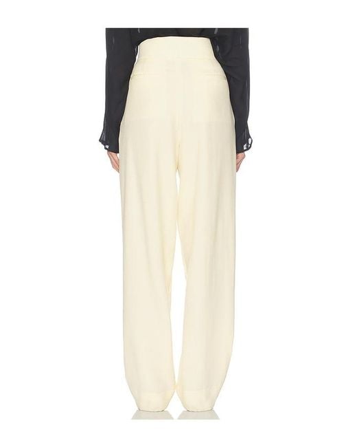 Helsa White High Waist Pleated Suit Trouser