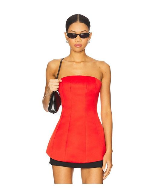 Lovers + Friends Red Jean Top