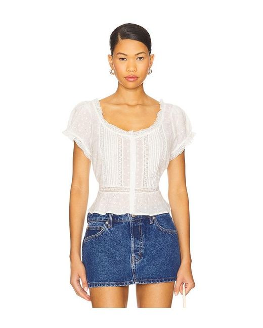 Rixo Blue Sandi Top