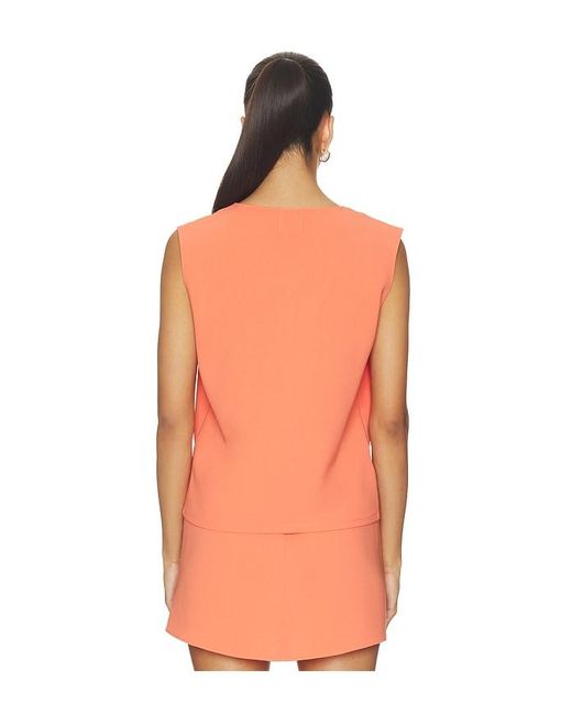 Leset Orange Arielle Sleeveless Crew
