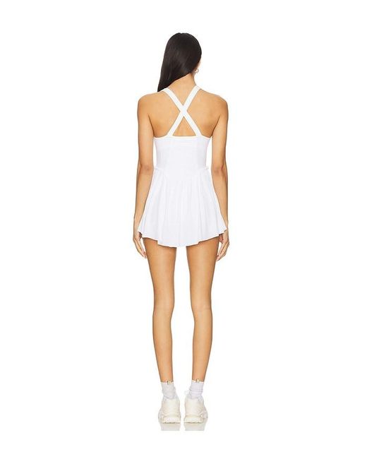 Free People White X Fp Movement Smockin Hot Dress